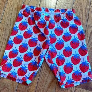 Hanna Andersson girls size 10 strawberry print bike shorts